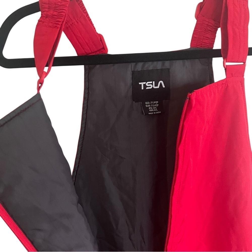 TSLA Red Winter Snow Snowboard Ski Bib Pants XL - Picture 7 of 11